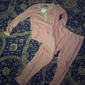 Red and white striped pajamas